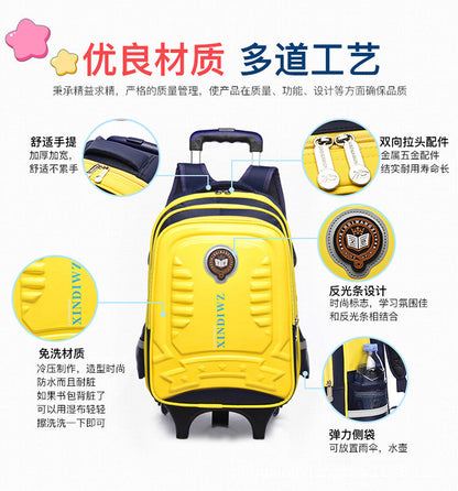 Trolley Children School Bags With Wheels For Girls Boys Mochila Kids Backpack Trolley Luggage backpack Escolar Backbag Schoolbag