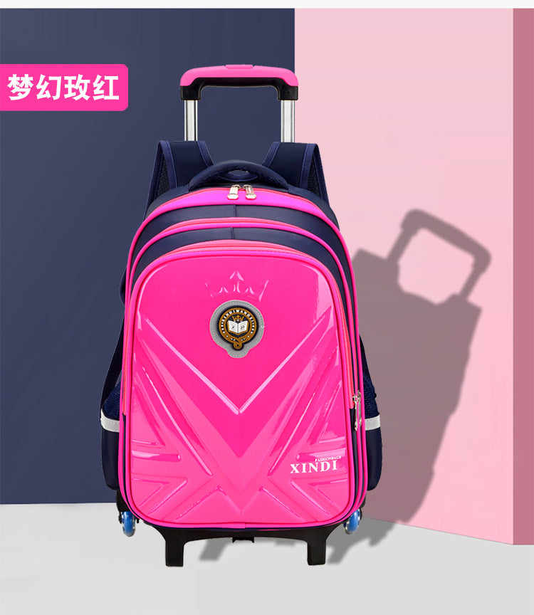 Trolley Children School Bags With Wheels Mochila Kids Backpack Trolley Luggage For Girls Boys backpack Escolar Backbag Schoolbag