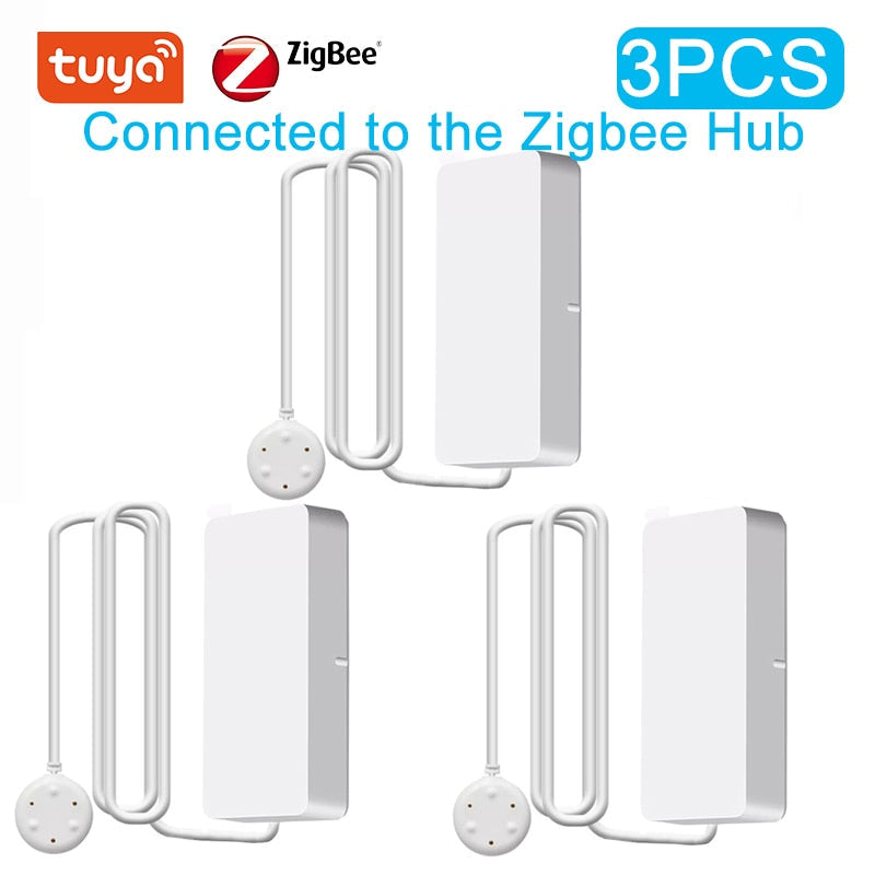 Tuya Water Leakage Alarm - WiFi/Zigbee Sensor for Flood Alert & Security Zigbee Version 3PCS