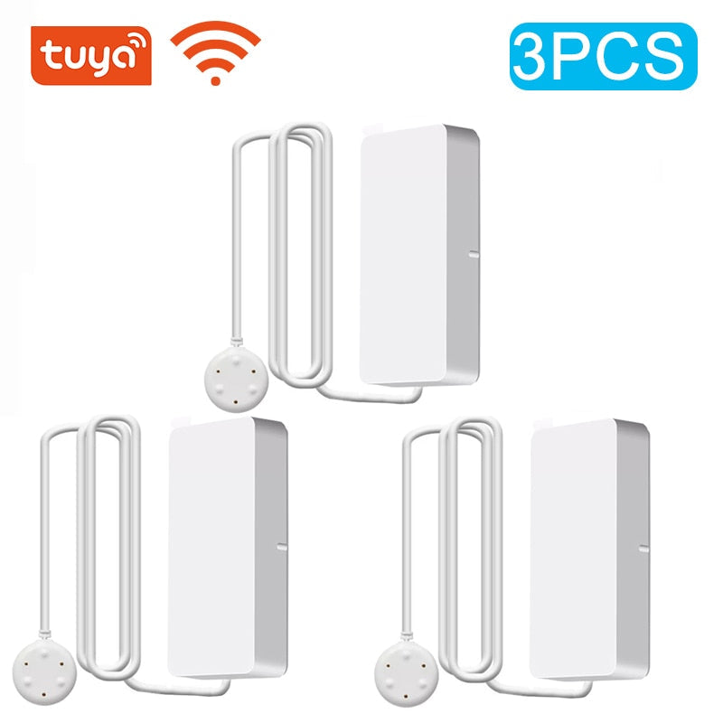 Tuya Water Leakage Alarm - WiFi/Zigbee Sensor for Flood Alert & Security WiF Version 3PCS