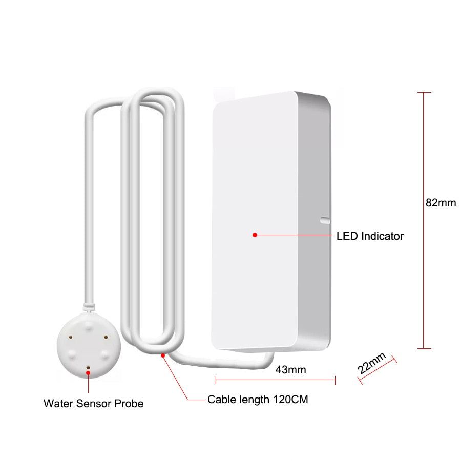 Tuya Water Leakage Alarm - WiFi/Zigbee Sensor for Flood Alert & Security