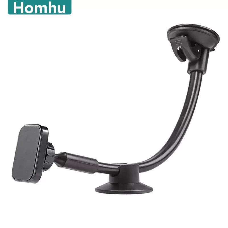 Universal Magnetic Phone Holder Car Long Arm Windshield Dashboard Magnet Car Holder Mount Dock For Phone Mobile Stand For iPhone black