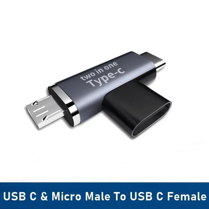 Universal OTG Type C Adapter USB C Male to Micro USB Female USB-C Converter for Macbook Samsung Note 20 Ultral Huawei Connector AD017