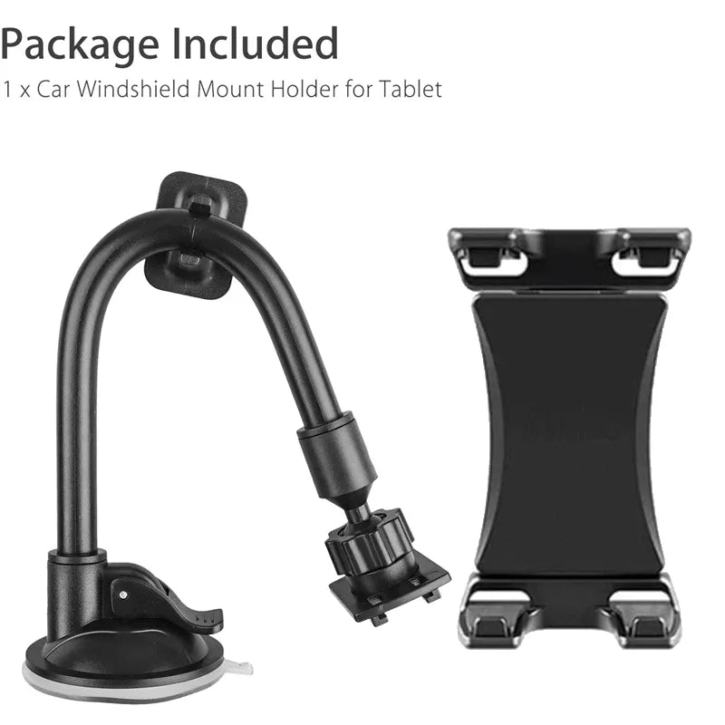 Universal Tablet Stand Long Arm Windshield Mobile Cellphone Car Mount Bracket Holder For 4-13.5 Inch iPhone iPad Pro Air GPS MP4