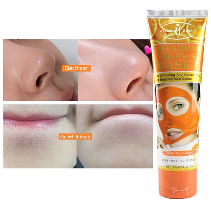 VC Moisturizing Peeling Mask Gentle Oil Control Mask Purify Pores Facial Mask Removes Deep Dirt Honey Peel-off Mask 120g