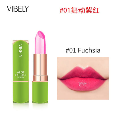 VIBELY New 7 Color Color Mood Changing Lip Balm Natural Aloe Vera Lipstick Long Lasting Moisturizing Makeup Cosmetics for Women SJ451
