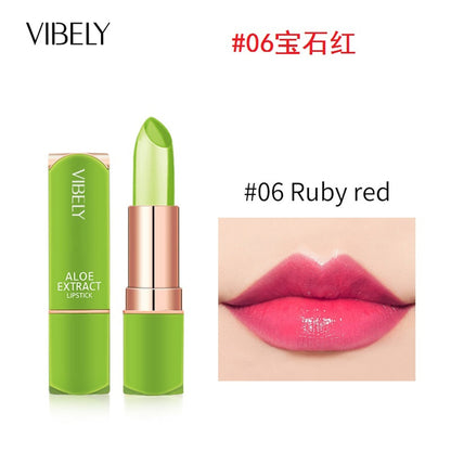 VIBELY New 7 Color Color Mood Changing Lip Balm Natural Aloe Vera Lipstick Long Lasting Moisturizing Makeup Cosmetics for Women SJ456