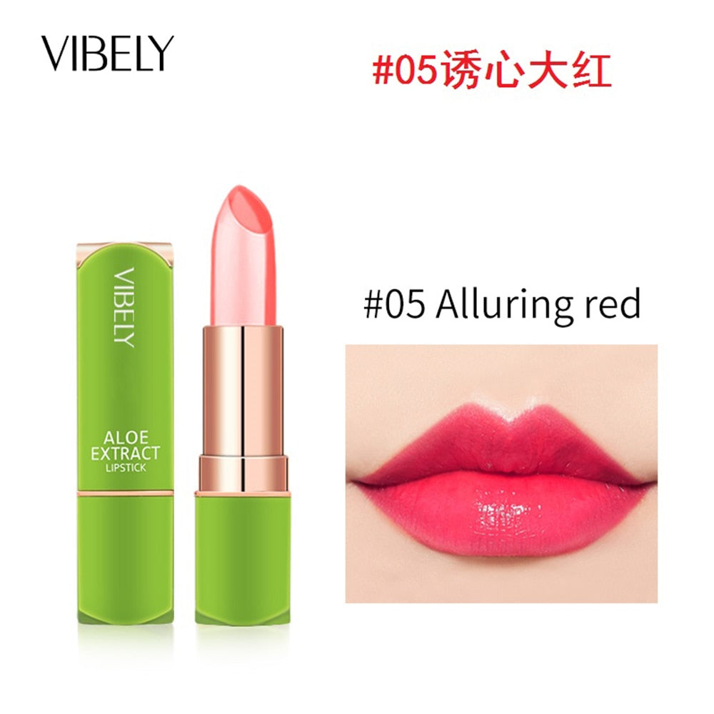 VIBELY New 7 Color Color Mood Changing Lip Balm Natural Aloe Vera Lipstick Long Lasting Moisturizing Makeup Cosmetics for Women SJ455