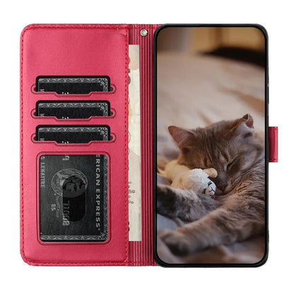 Wallet Cat Embossed Flip Over Leather Case For Xiaomi Poco X5 M4 Pro