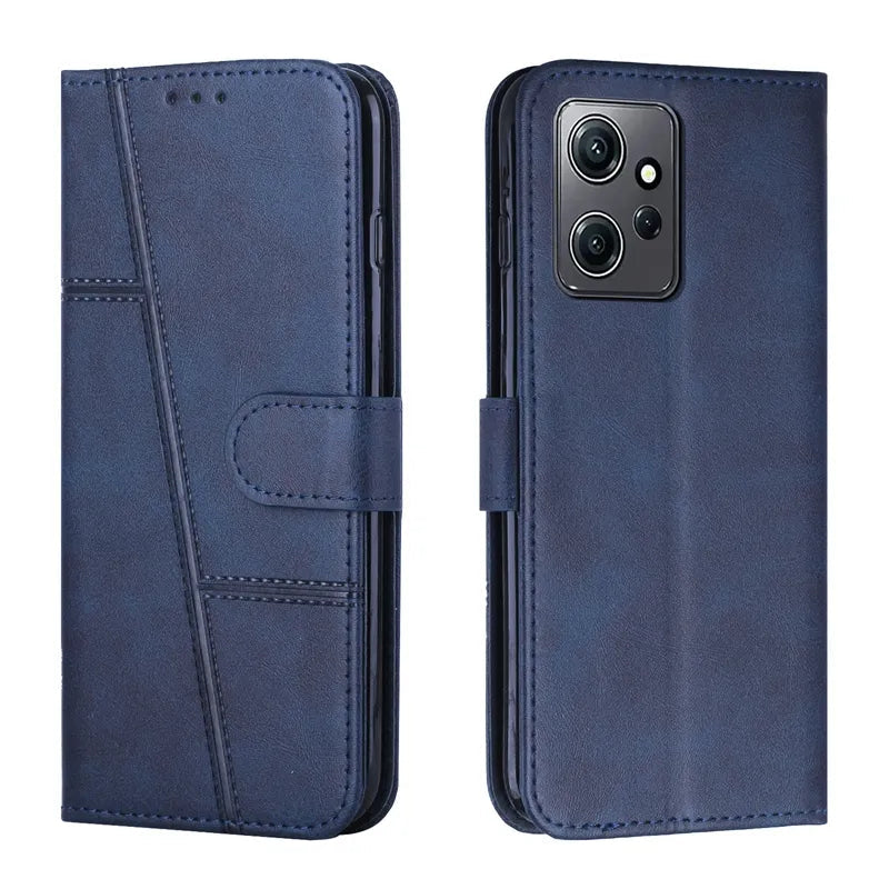 Wallet Flip Cowhide Pattern Anti Drop Leather Cover For Xiaomi Redmi 12 12C Note 12 12S 12 Pro Plus 11S Pro