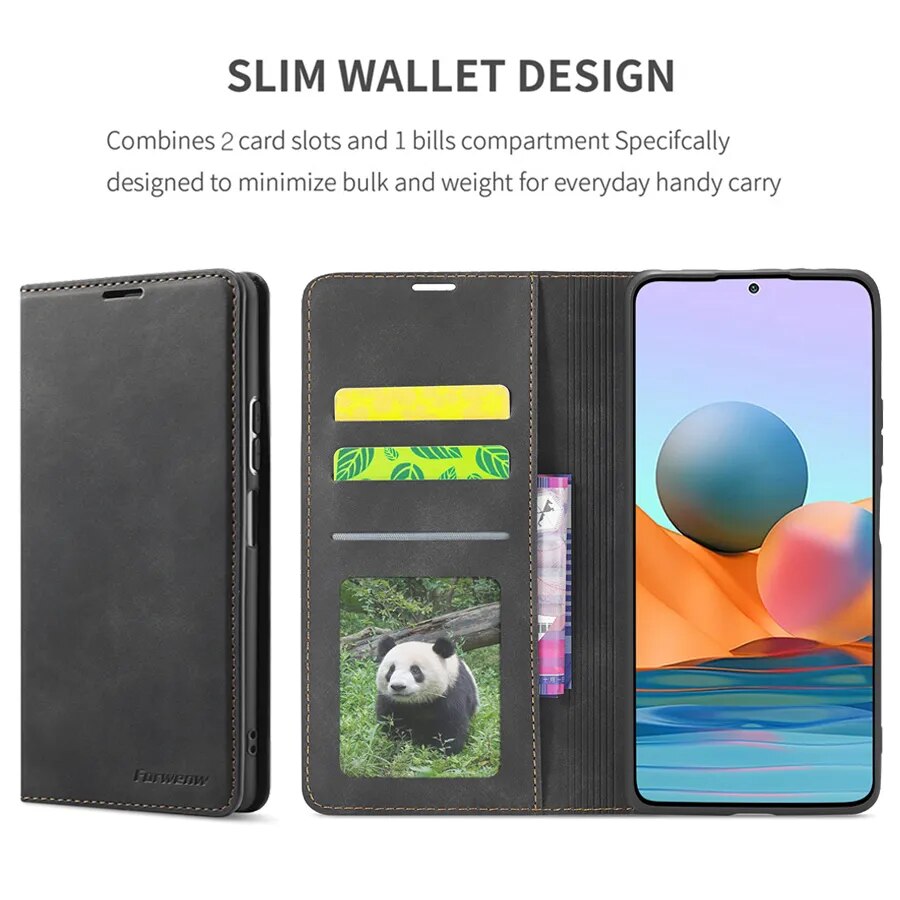 Wallet Flip Leather Case For Xiaomi Redmi 12C 10C 9A 9C 9T Note 12 Pro 12S 11 Pro 11S 10 Pro 9 Pro 8 Mi Poco X5 Pro 11T 12T Pro