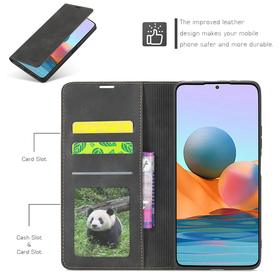 Wallet Flip Leather Case For Xiaomi Redmi 12C 10C 9A 9C 9T Note 12 Pro 12S 11 Pro 11S 10 Pro 9 Pro 8 Mi Poco X5 Pro 11T 12T Pro