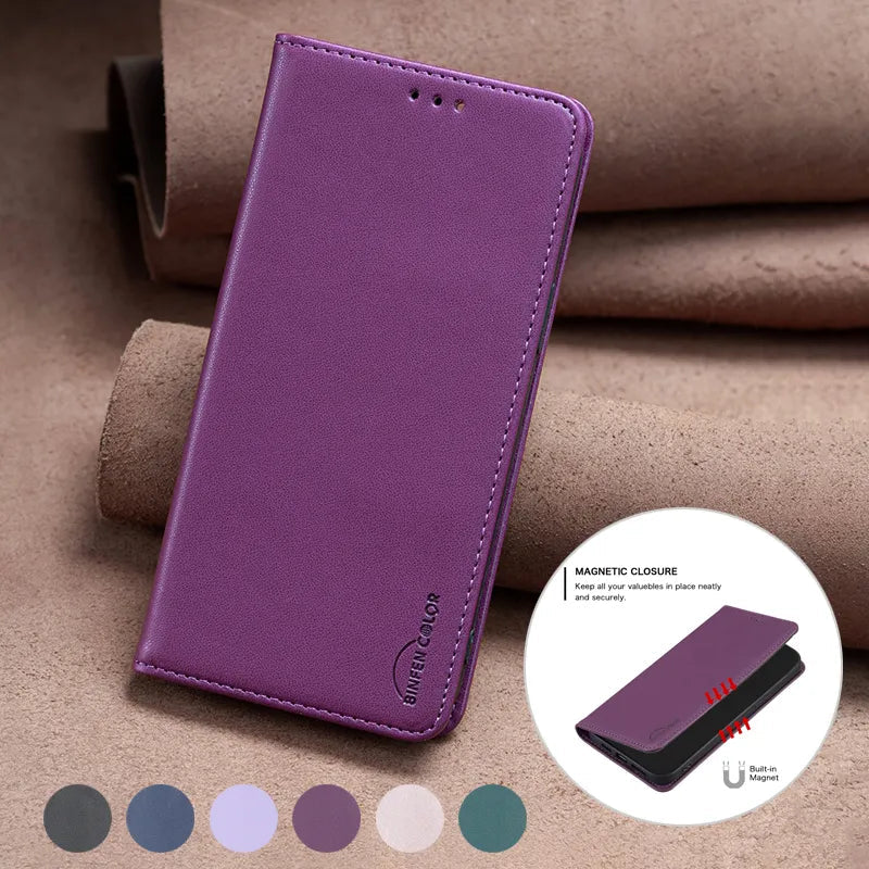 Wallet Magnetic Flip Leather Case For Xiaomi 13 Lite 12T 12 Lite 11T 11 Lite Poco X5 Pro F5 Pro X3 NFC Redmi 12 Note 12 11 Pro 9