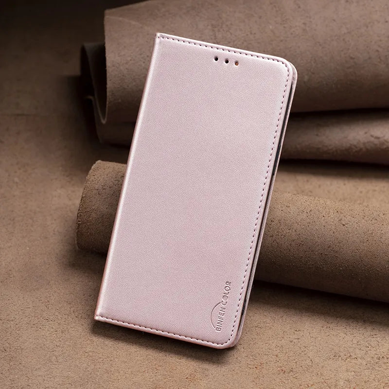 Wallet Magnetic Flip Leather Case For Xiaomi 13 Lite 12T 12 Lite 11T 11 Lite Poco X5 Pro F5 Pro X3 NFC Redmi 12 Note 12 11 Pro 9 Gold