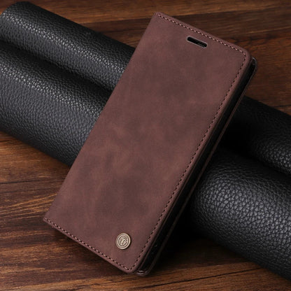 Wallet Magnetic Leather Case For Samsung Galaxy A73 A72 A71 A54 A53 A52 A51 A34 A33 A32 A23 A21S A14 A13 A12 A04 A8 2018 M13 M23 Coffee