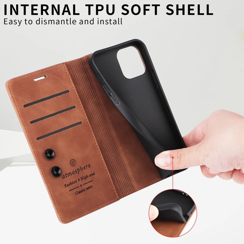 Wallet Magnetic Leather Case For Samsung Galaxy A73 A72 A71 A54 A53 A52 A51 A34 A33 A32 A23 A21S A14 A13 A12 A04 A8 2018 M13 M23