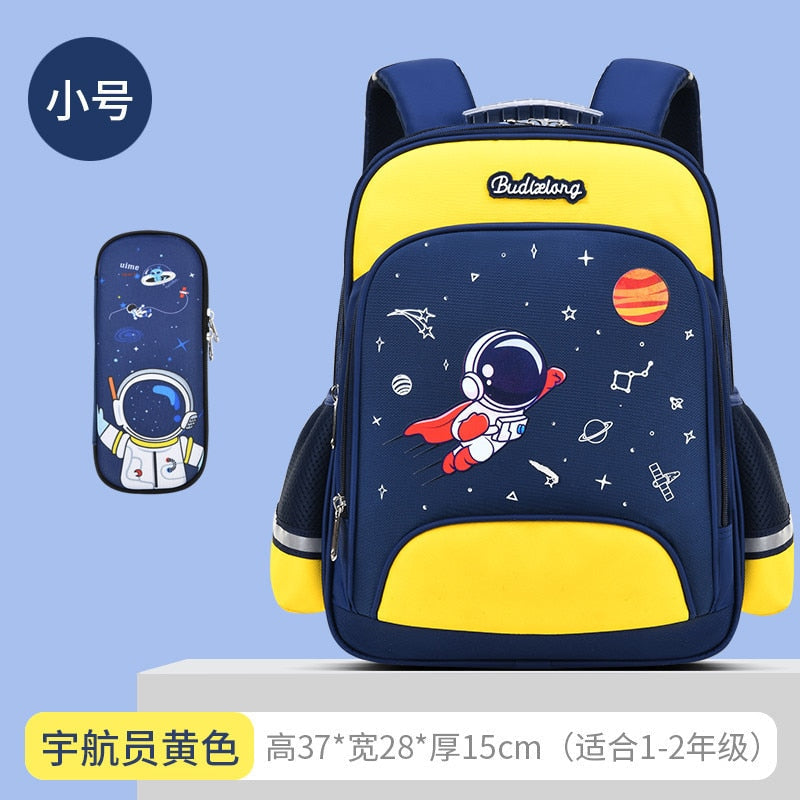 Waterproof Children School Bags For Boys Kids Backpack Orthopedic Backpack schoolbag Primary School backpack mochila small yellow1