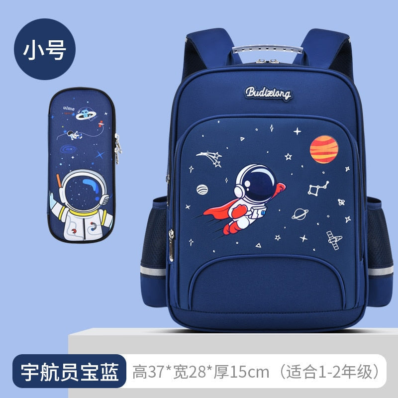 Waterproof Children School Bags For Boys Kids Backpack Orthopedic Backpack schoolbag Primary School backpack mochila small blue 1