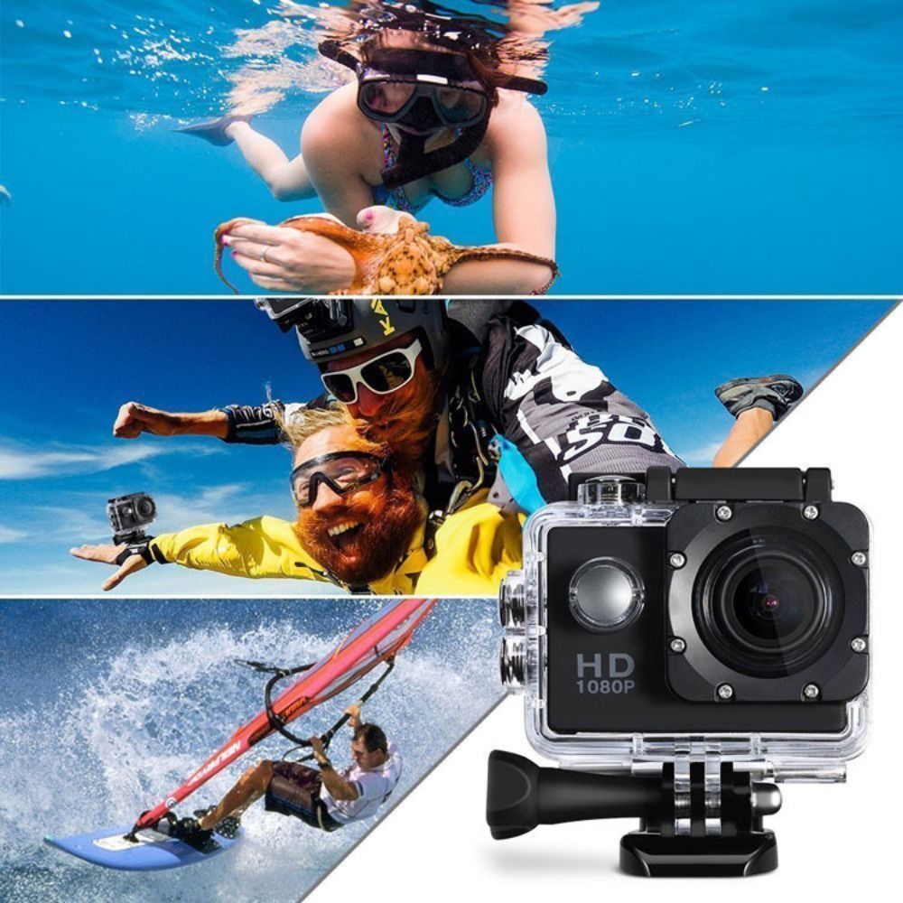 Waterproof HD 1080P Digital Video Camera - G22 COMS Sensor, Wide Angle Lens, Sports Camera for Swimming and Diving