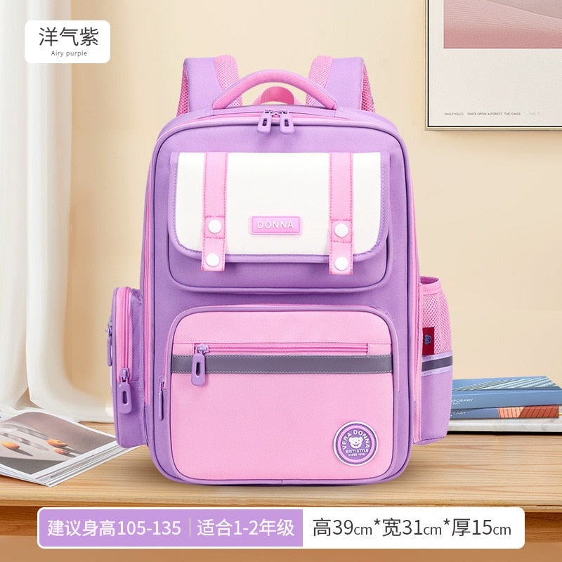 Waterproof children School Bags boys Girls primary school Backpacks kids book bag Schoolbag Orthopedic Backpack mochila infantil small purple