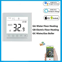 WiFi Smart Thermostat Touch screen Temperature controller for Water/Electric/Gas Boiler Works with Smart Home