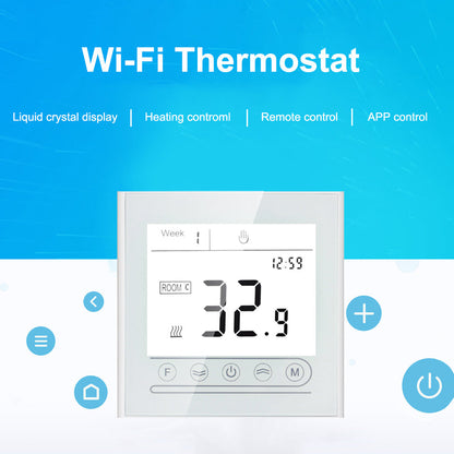 WiFi Smart Thermostat Touch screen Temperature controller for Water/Electric/Gas Boiler Works with Smart Home