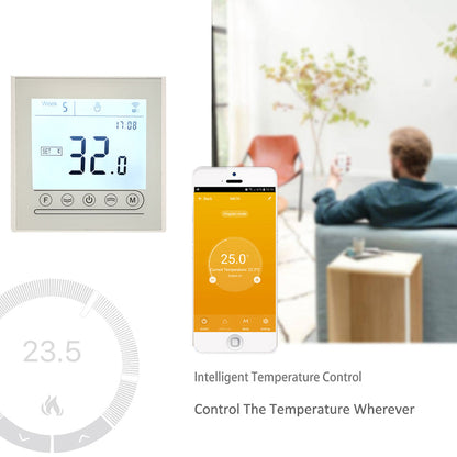 WiFi Smart Thermostat Touch screen Temperature controller for Water/Electric/Gas Boiler Works with Smart Home