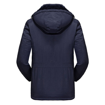 Winter Jacket Men Thicken Warm Parkas Hooded Clothes Green Blue Plus Velvet Fashion Oversize Coat