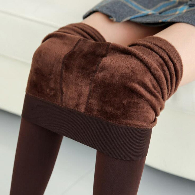 Winter Leggings Knitting Velvet Casual Legging New High Elastic Thicken Lady's Warm Black Pants Skinny Pants For Women Leggings