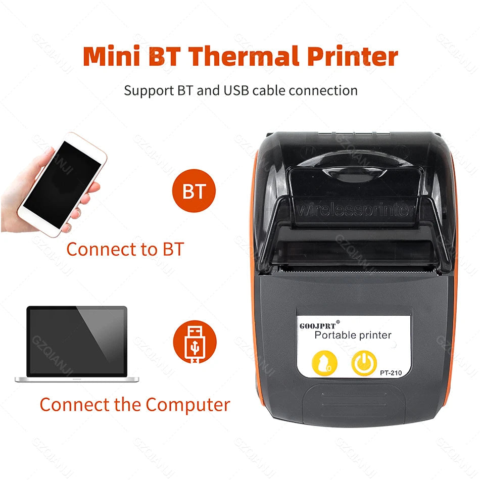 Wireless Mini Thermal Printers Portable Receipt Printer Bluetooth 58mm Mobile Phone Android POS PC Pocket Bill Makers Impresora