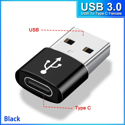 otg Type C to Micro usb cable Converter Type C To USB 3.0 OTG Adapter for MacbookPro Xiaomi Samsung phone Charging Cable charger USBtoTypeC F black