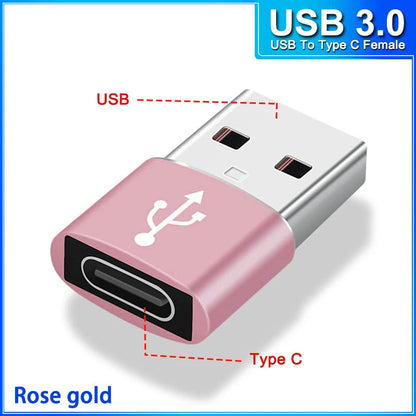 otg Type C to Micro usb cable Converter Type C To USB 3.0 OTG Adapter for MacbookPro Xiaomi Samsung phone Charging Cable charger USBtoTypeC F rose