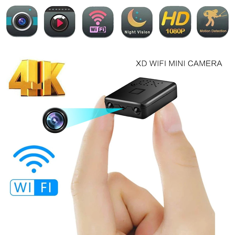 4K Full HD 1080P Mini ip Cam XD WiFi Night Vision Camera IR-CUT Motion Detection Security Camcorder HD Video Recorder